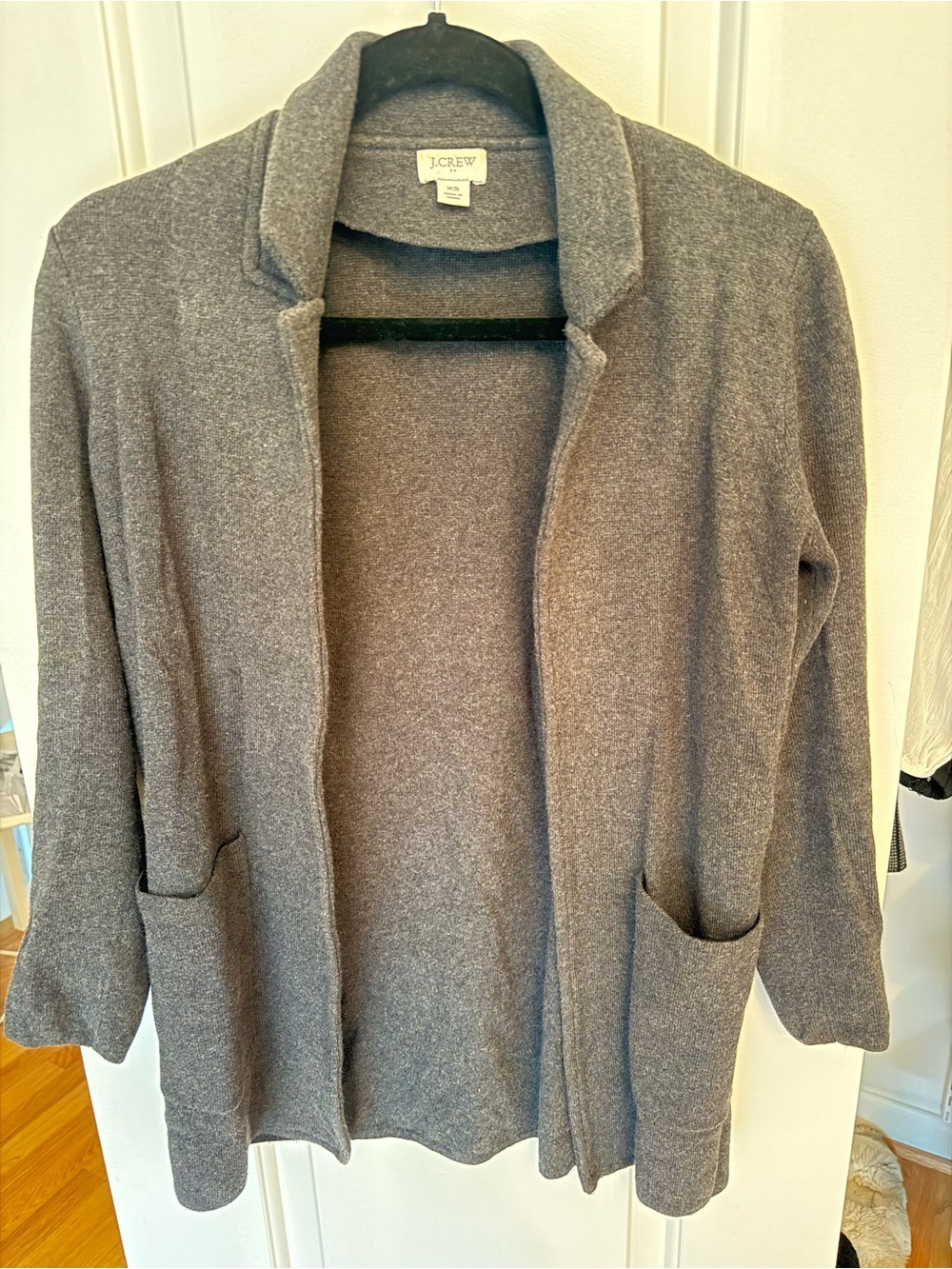 J. Crew Women's Charcoal Open-Front Cardigan